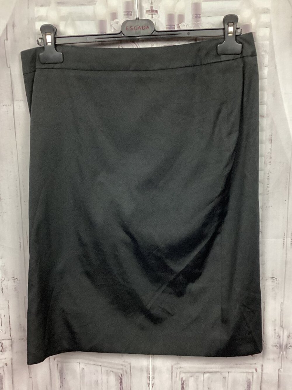 Vintage Escada Skirt Black Midi Pencil 40 / 10